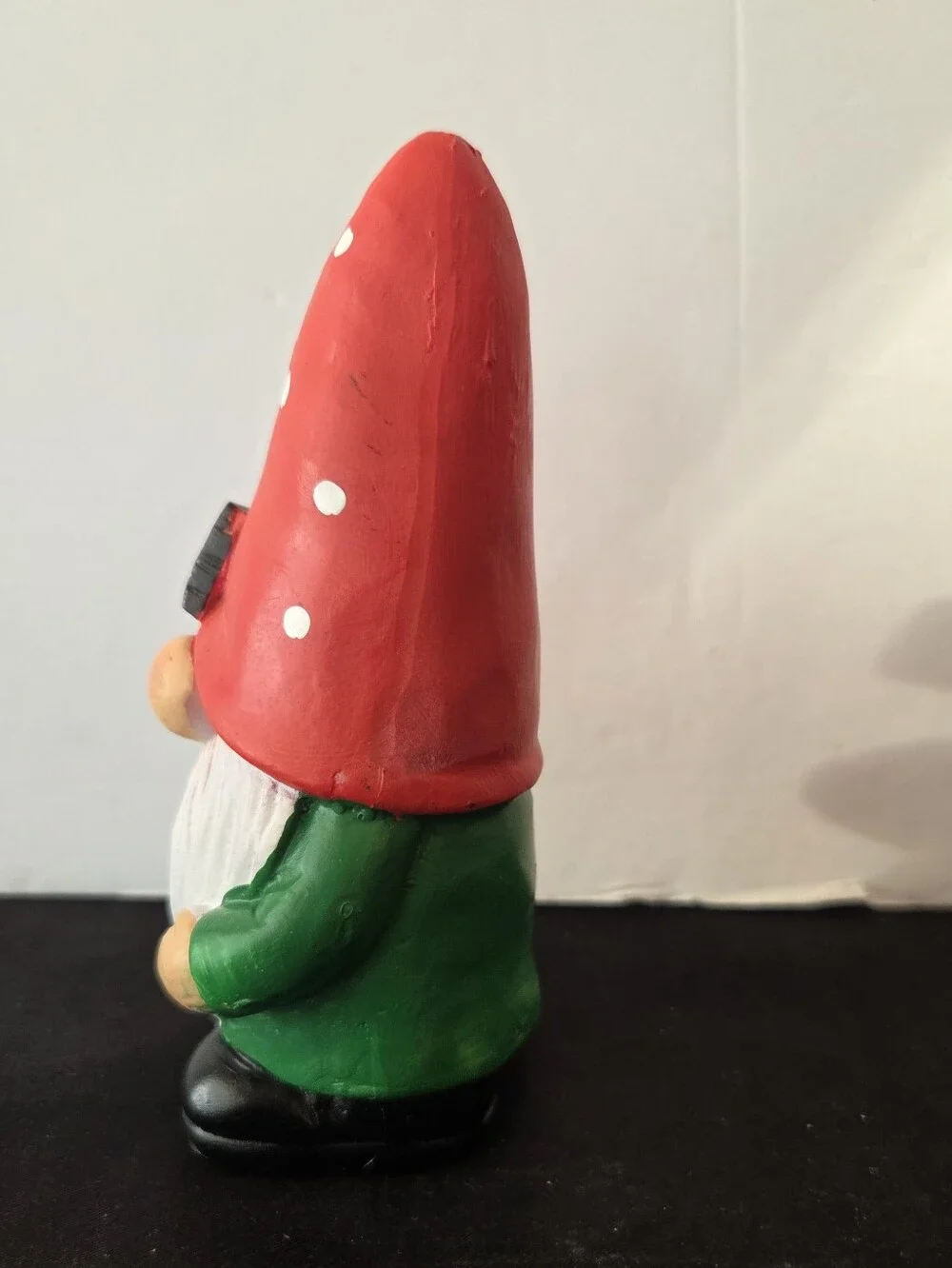 Welcome Gnome Figurine Polka Dot Hat Resin Home Kitchen Rustic Decor 5